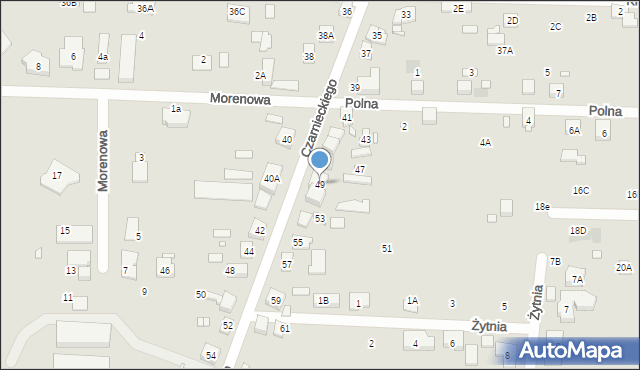 Puszczykowo, Czarnieckiego Stefana, hetm., 49, mapa Puszczykowo