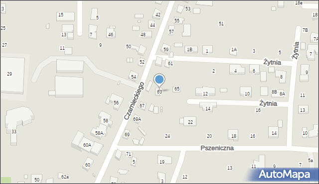 Puszczykowo, Czarnieckiego Stefana, hetm., 63, mapa Puszczykowo