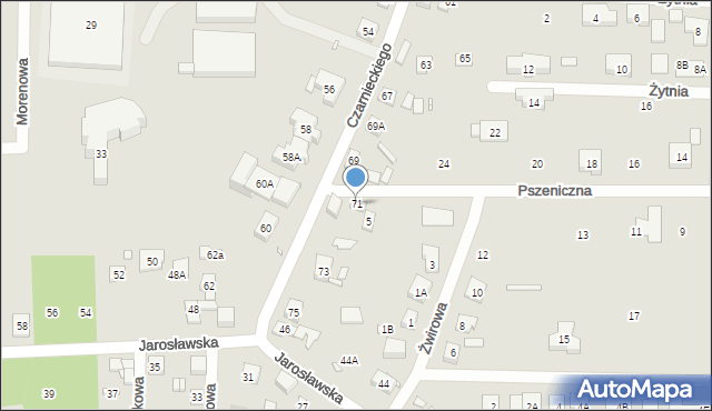 Puszczykowo, Czarnieckiego Stefana, hetm., 71, mapa Puszczykowo
