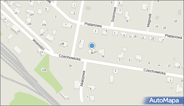 Pyskowice, Czechowicka, 3a, mapa Pyskowice