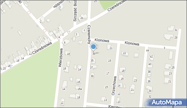 Pyskowice, Czeremchy, 33, mapa Pyskowice