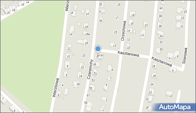 Pyskowice, Czeremchy, 47, mapa Pyskowice