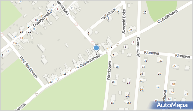 Pyskowice, Czereśniowa, 6, mapa Pyskowice