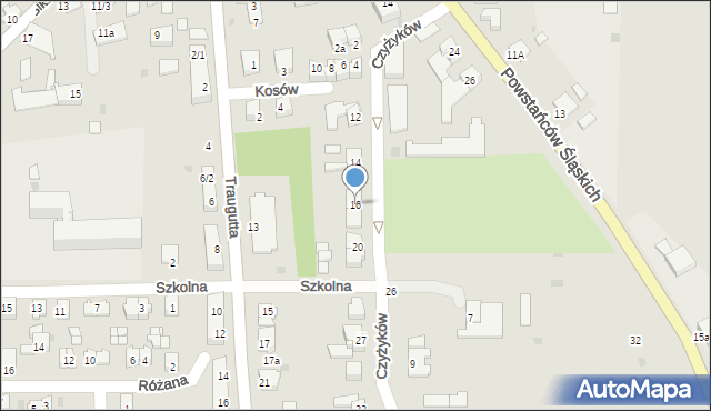 Pyskowice, Czyżyków, 16, mapa Pyskowice