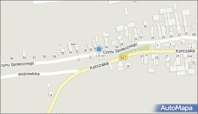 Racibórz, Czynu Społecznego, 7, mapa Racibórz