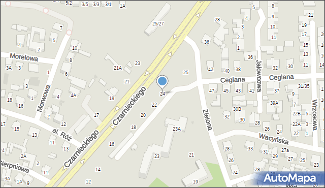 Radom, Czarnieckiego Stefana, hetm., 24, mapa Radomia