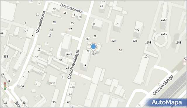 Radom, Czachowskiego Dionizego, płk., 22A, mapa Radomia