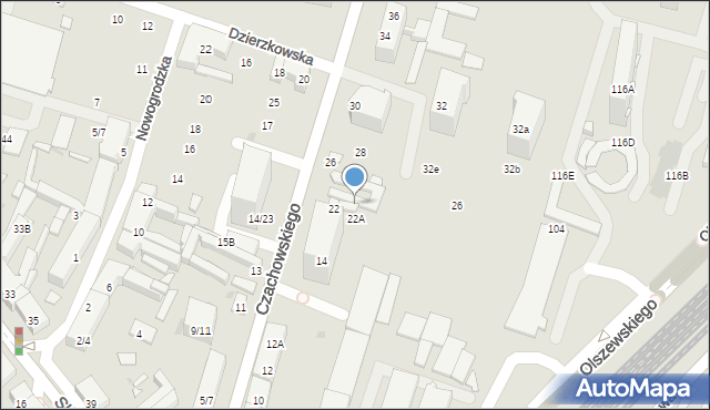 Radom, Czachowskiego Dionizego, płk., 24, mapa Radomia