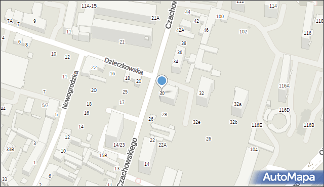 Radom, Czachowskiego Dionizego, płk., 30, mapa Radomia