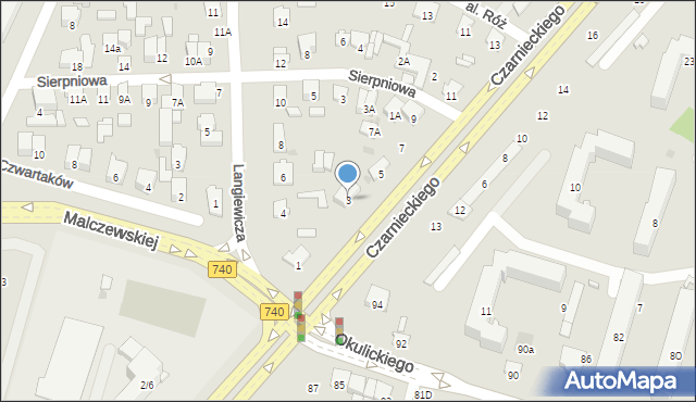 Radom, Czarnieckiego Stefana, hetm., 3, mapa Radomia