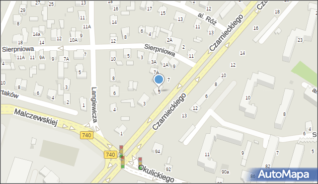Radom, Czarnieckiego Stefana, hetm., 5, mapa Radomia