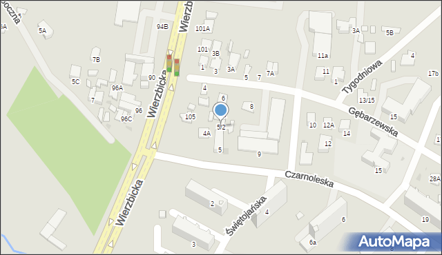 Radom, Czarnoleska, 5/2, mapa Radomia
