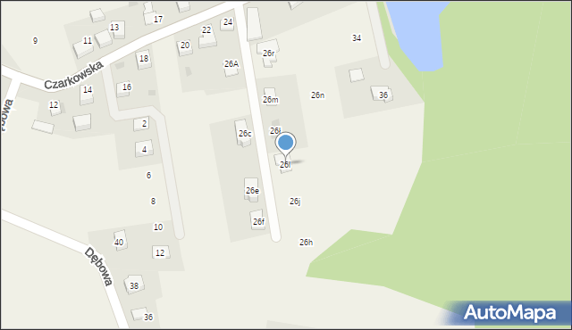 Radostowice, Czarkowska, 26l, mapa Radostowice