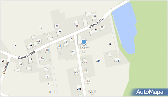 Radostowice, Czarkowska, 26r, mapa Radostowice