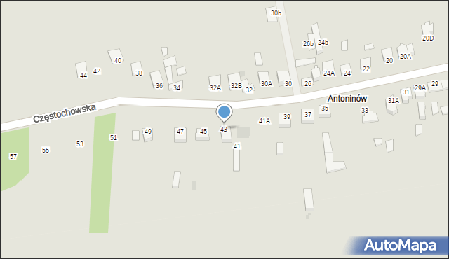 Radoszyce, Częstochowska, 43, mapa Radoszyce