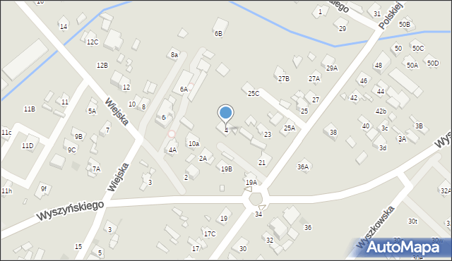 Radzymin, Czapury, 4, mapa Radzymin