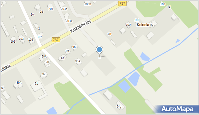 Rajec Poduchowny, Czekoladowa, 4, mapa Rajec Poduchowny