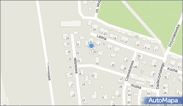 Rakoniewice, Czereśniowa, 41a, mapa Rakoniewice