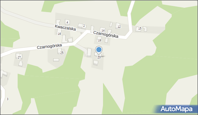 Regulice, Czarnogórska, 23, mapa Regulice