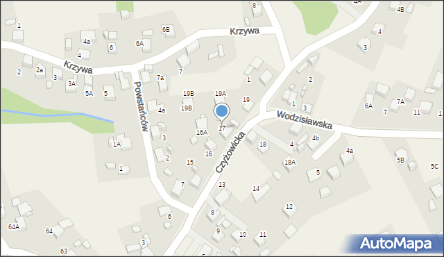 Rogów, Czyżowicka, 17, mapa Rogów