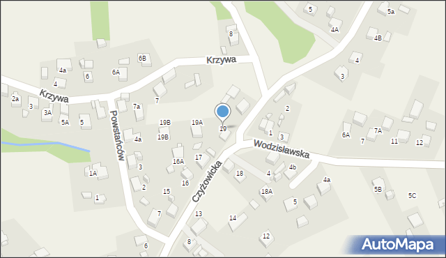 Rogów, Czyżowicka, 19, mapa Rogów