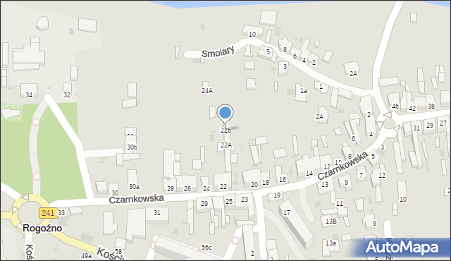 Rogoźno, Czarnkowska, 22b, mapa Rogoźno
