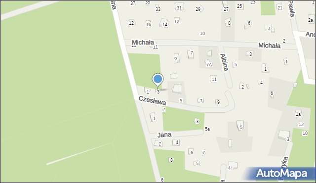 Rosanów, Czesława, 3, mapa Rosanów