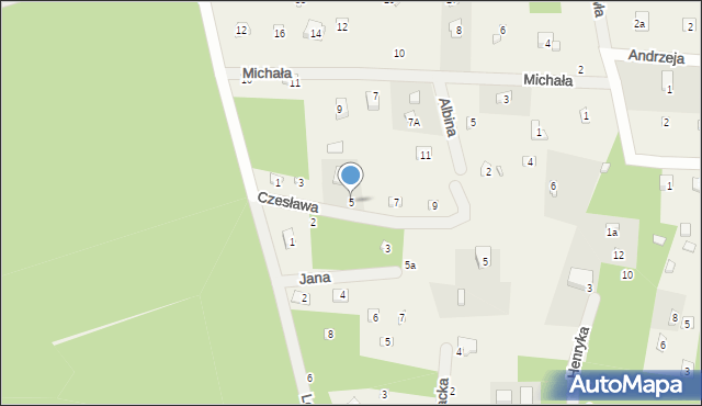 Rosanów, Czesława, 5, mapa Rosanów