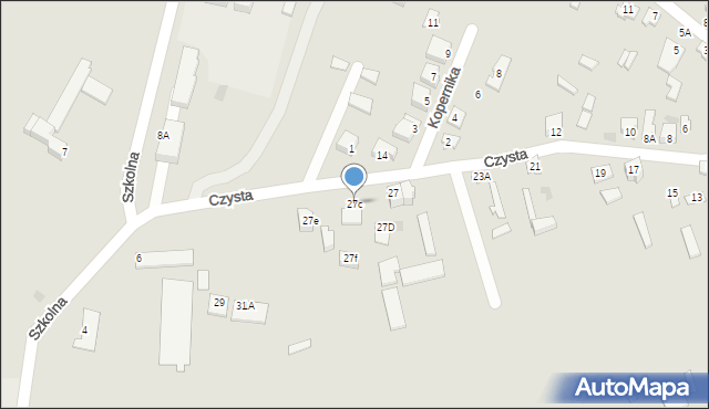 Różan, Czysta, 27c, mapa Różan