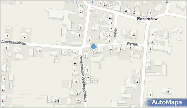 Rozdrażew, Czochralskiego, 3, mapa Rozdrażew