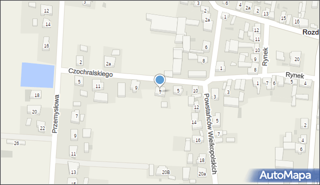 Rozdrażew, Czochralskiego, 7, mapa Rozdrażew