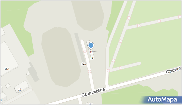 Ruda Śląska, Czarnoleśna, 12, mapa Rudy Śląskiej