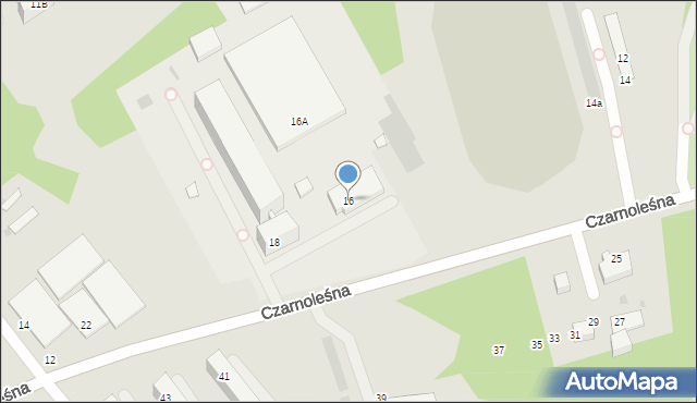 Ruda Śląska, Czarnoleśna, 16, mapa Rudy Śląskiej