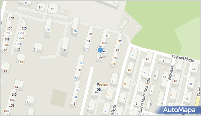 Ruda Śląska, Czereśniowa, 16, mapa Rudy Śląskiej