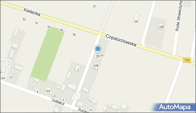 Ruda Strawczyńska, Częstochowska, 121, mapa Ruda Strawczyńska