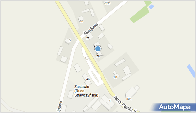 Ruda Strawczyńska, Częstochowska, 14, mapa Ruda Strawczyńska