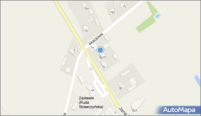 Ruda Strawczyńska, Częstochowska, 16, mapa Ruda Strawczyńska