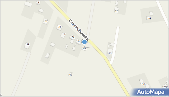 Ruda Strawczyńska, Częstochowska, 23a, mapa Ruda Strawczyńska