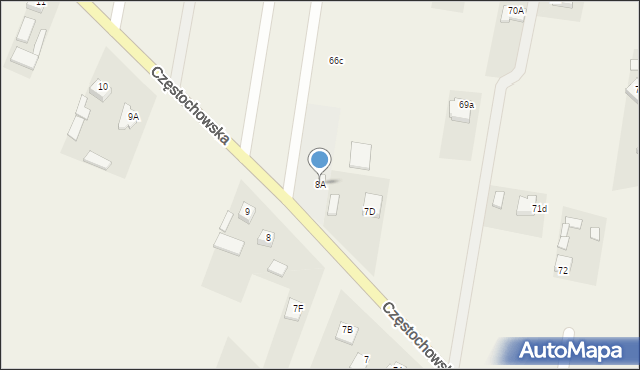 Ruda Strawczyńska, Częstochowska, 34, mapa Ruda Strawczyńska