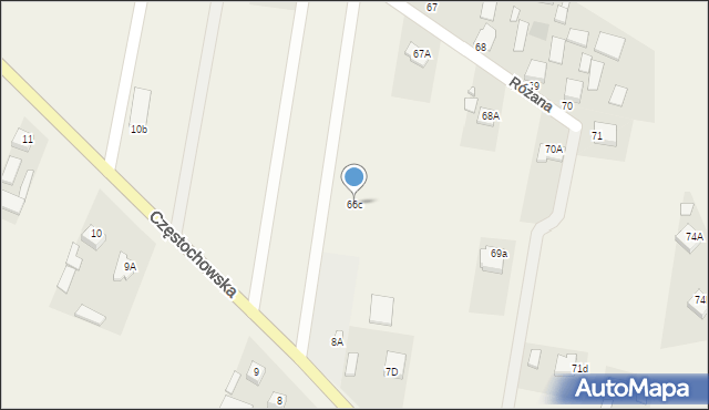 Ruda Strawczyńska, Częstochowska, 34a, mapa Ruda Strawczyńska