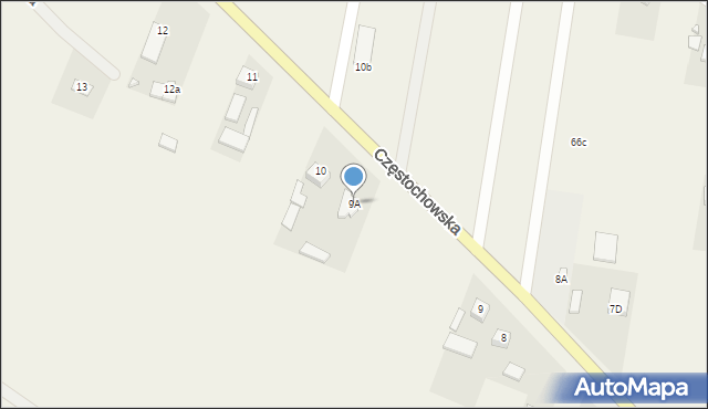 Ruda Strawczyńska, Częstochowska, 39, mapa Ruda Strawczyńska