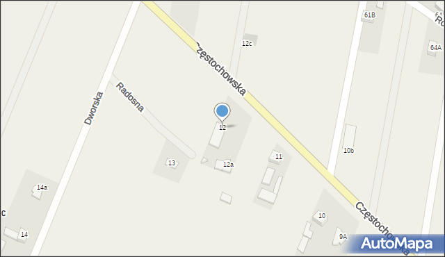 Ruda Strawczyńska, Częstochowska, 49, mapa Ruda Strawczyńska