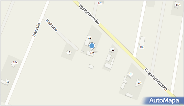 Ruda Strawczyńska, Częstochowska, 49a, mapa Ruda Strawczyńska