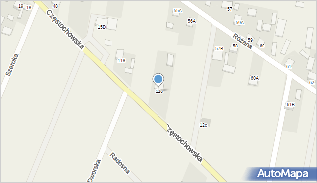 Ruda Strawczyńska, Częstochowska, 56, mapa Ruda Strawczyńska