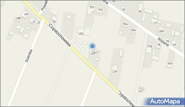 Ruda Strawczyńska, Częstochowska, 60, mapa Ruda Strawczyńska