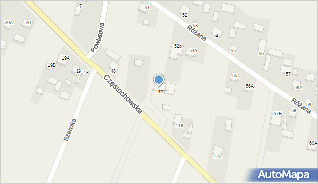 Ruda Strawczyńska, Częstochowska, 62, mapa Ruda Strawczyńska