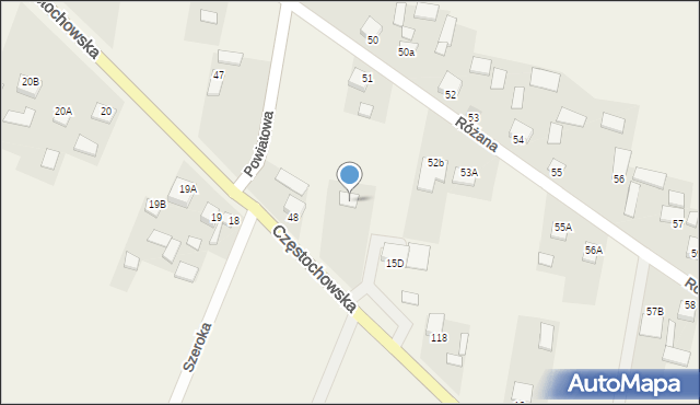 Ruda Strawczyńska, Częstochowska, 64, mapa Ruda Strawczyńska