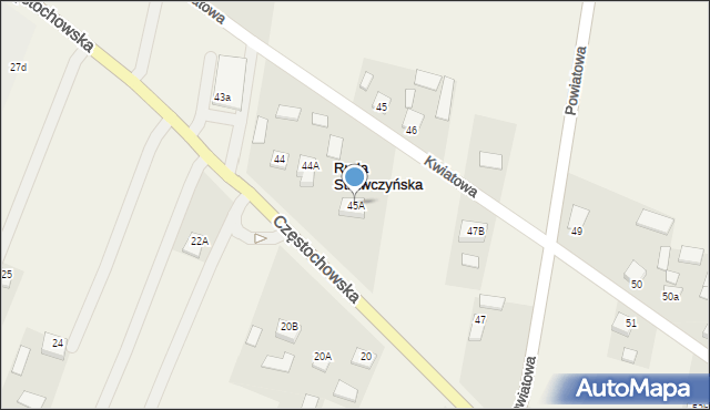 Ruda Strawczyńska, Częstochowska, 72, mapa Ruda Strawczyńska