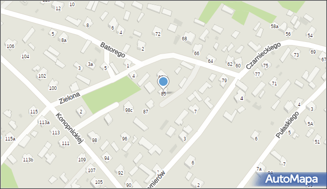 Rudnik nad Sanem, Czarnieckiego Stefana, hetm., 85, mapa Rudnik nad Sanem