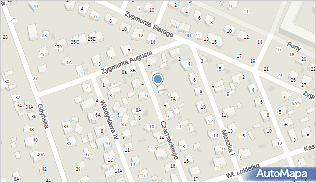 Rumia, Czarnieckiego Stefana, hetm., 5, mapa Rumia